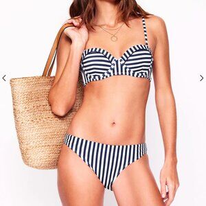Boden Classic Bikini Bottoms Navy/Ivory Stripe